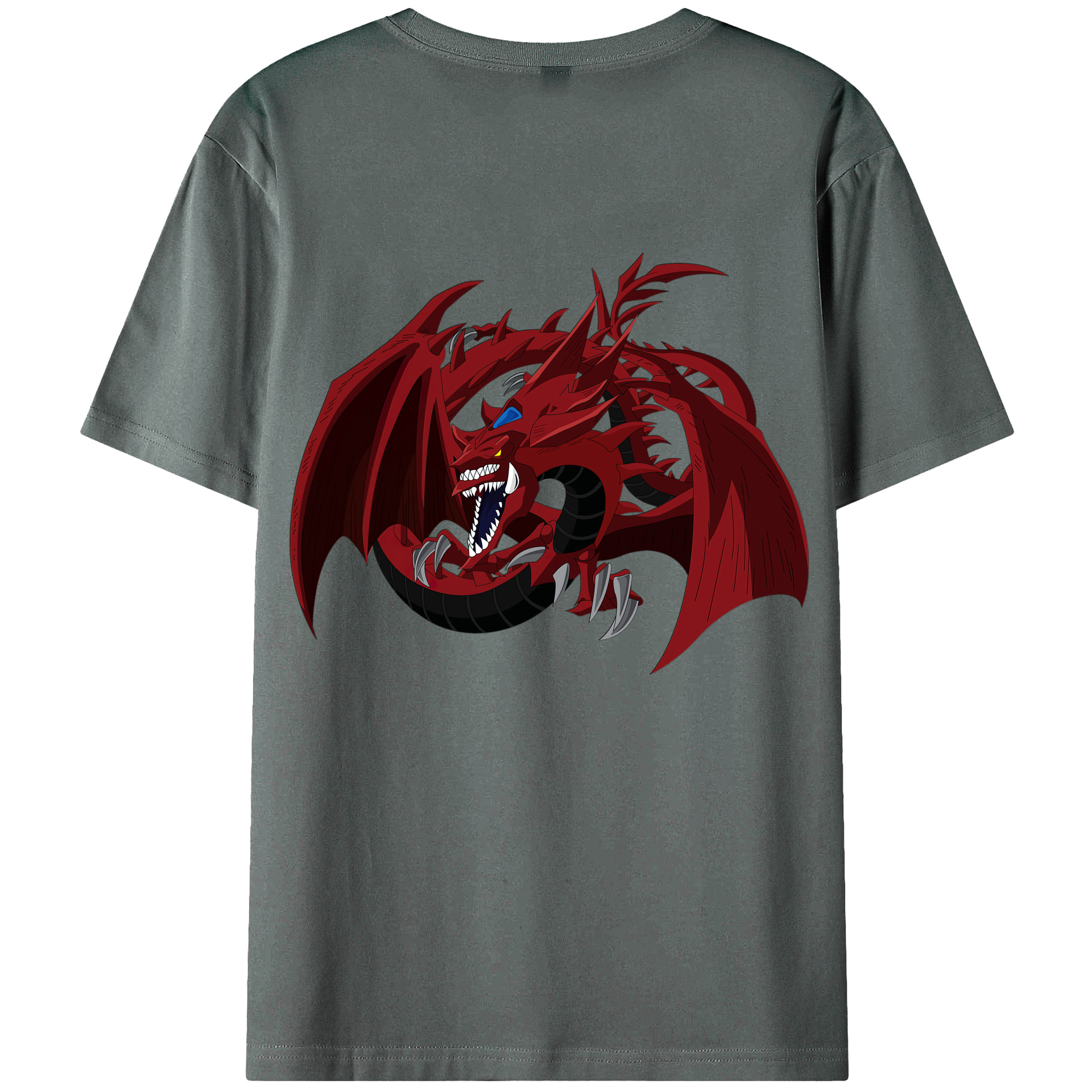 （画像用） 遊☆戯☆王 Yu-Gi-Oh! 綿100％ メンズ半袖Tシャツ（バックプリント） 通気性
